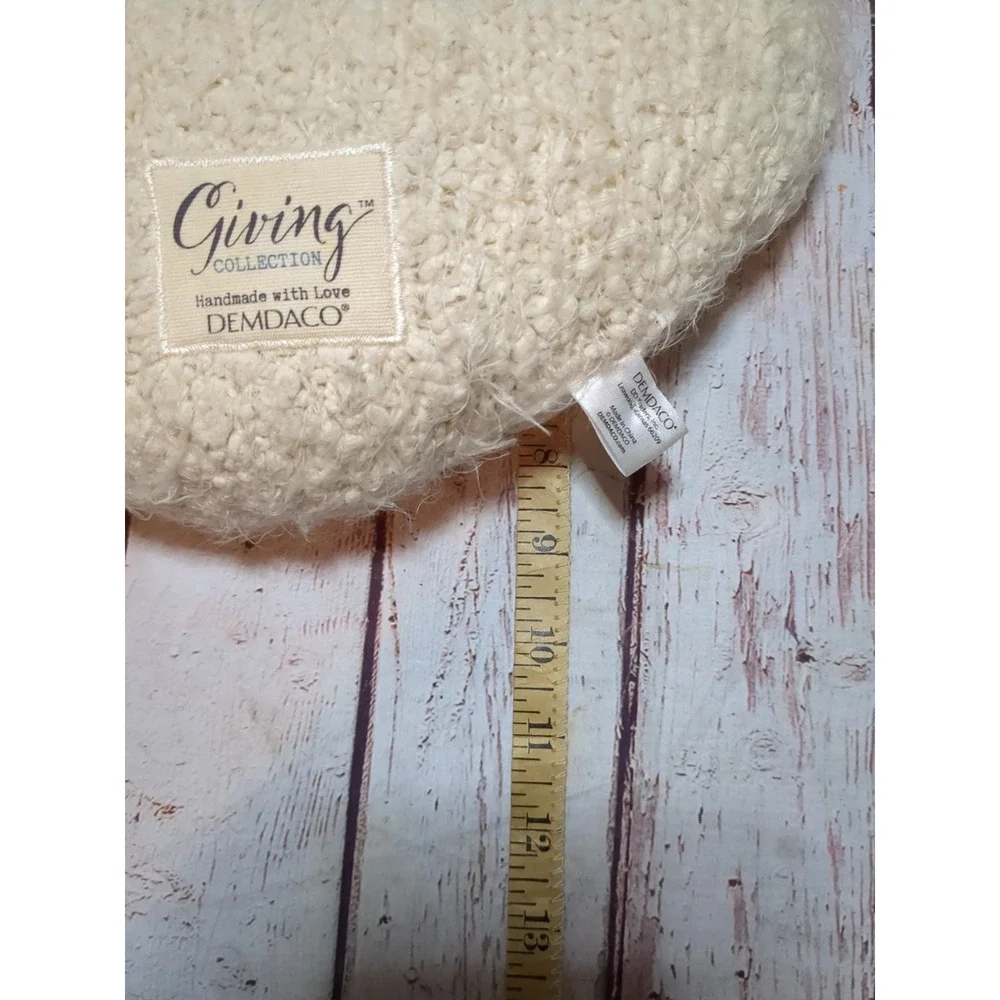 DEMDACO Giving Collection Giving‎ Heart Weighted Pillow Ivory